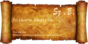Szikora Beatrix névjegykártya