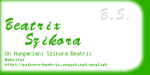 beatrix szikora business card